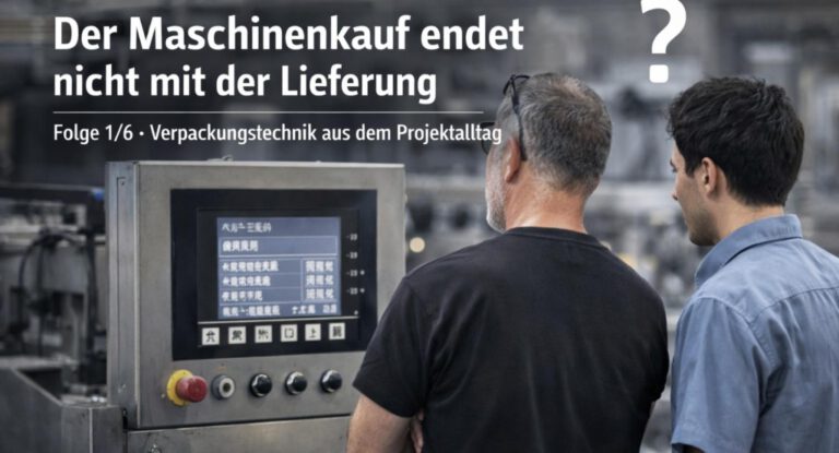 Der Maschinenkauf endet nicht mit der Lieferung